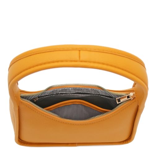 Image of Small Minimalist Shoulder Bag for Women, Faux Leather Underarm Purse, Chic Top Handle Handbag for Everyday