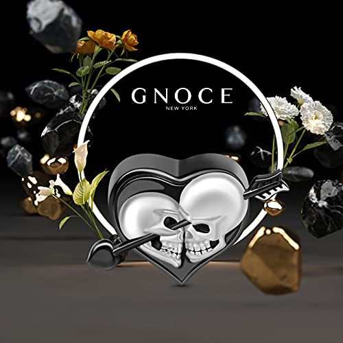 GNOCE Skull Lover Heart Charm Bead Sterling Silver Arrow through The Heart Skull Charm Bead Fit Bracelet/Necklace Jewelry Gift for Women Men (Style-1)2