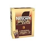 NESCAFE SPECIAL FILTRE L'Original   Café Soluble Instantané   Intensité 6   Grains Arabica & Robusta   Boîte De 25 Sticks x 2 g