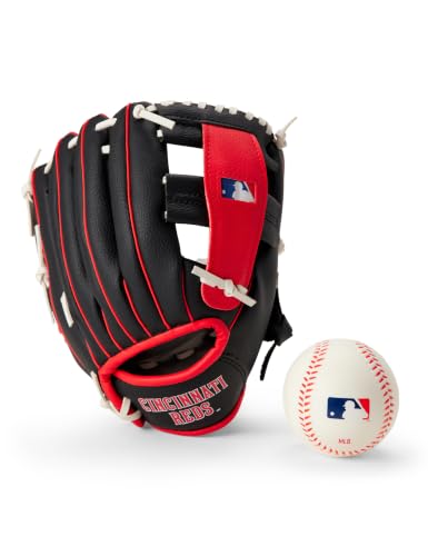 Franklin Sports MLB Youth Teeball Glove and Ball Set - Kids Baseball and Teeball Glove and Ball - Perfect First Kids Glove - 9.5" One Size