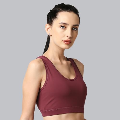 Image of SOIE Women's Medium Impact Quick Dry Padded Racerback Printed Athleisure Sports Bra