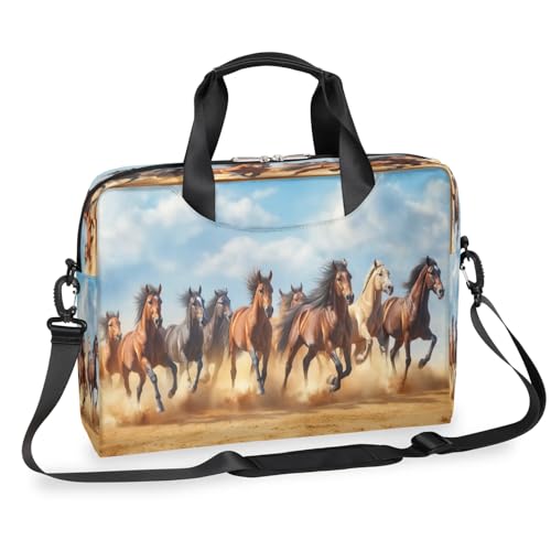 Sacoche ordinateur portable 13 16 pouces Run Horses XL colorée