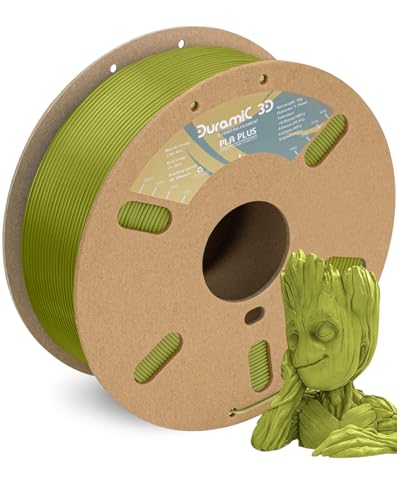 Image of DURAMIC 3D PLA+ Printer Filament 1.75mm PLA Plus Neatly 2Kg Spool(2.2lbs) | PLA Pro Tougher and Stronger, Dimensional Accuracy Probability + /- 0.02mm Brownish green