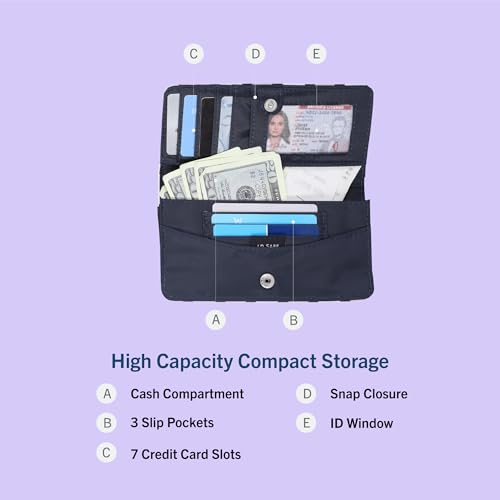 Stylish Slim Women's RFID Wallet - Multi-Stripe Vegan Leather Credit Card Holder & Clutch for Travel - Image 4