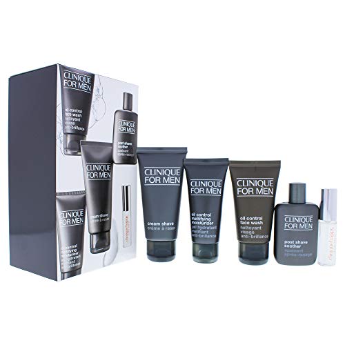 Clinique Clinique Travel Pro By Clinique for Men - 5 Pc Gift Set 0.24oz Clinique Happy Edt Spray, 1.7oz Oil C, 5 Count