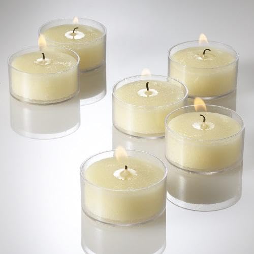 Ivory Vanilla Scented Clear Cup Richland Tealight Candles Set of 500