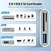 SD Card Reader, SD Card Adapter with SD MicroSD USBC Memory Card Reader for iPhone 15 16, iPad, Mac, MacBook Pro/Air, Android and More USB-C/Type C Devices (USB C 3 IN 1)