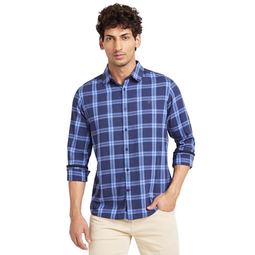 Image of Being Human Dark Grey Slim Fit Regular Collar Men's Shirt Clothing