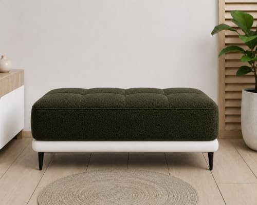 Image of Solid Wood Standard Ottoman Bench Stool | Pre-Assembled | Suitable for Living Room, Bedroom, Lounge & Office