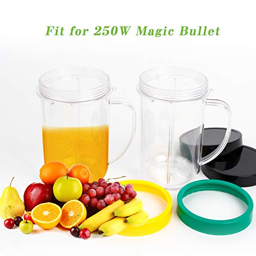 Set 6 piezas tazas 16oz reemplazo para Magic Bullet miniatura 6