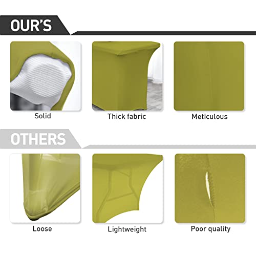 Separo Spandex Table Cover Fitted Rectangular Tablecloth Stretchable Fabric Lycra Tablecloth 6 Ft Wrinkle-Free For Party Dj Tradeshows Banquet Weddings Cocktail #TOP5