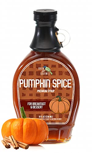 Green Jay Gourmet Desayuno Jarabe premium especia de la calabaza jarabe con calabaza, especias y jugo de limón todos naturales, jarabe par 1 Botella
