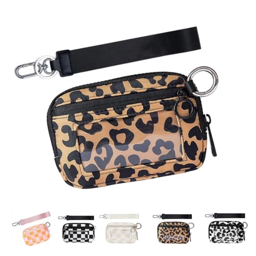 The Iris' Wallet 2nd Gen, Iris Wallet 2nd Gen, Wristlet Wallets for Women, Walle t with Strap, Wristlet Wallets, Wristle t Pouch (Tan Leopard)