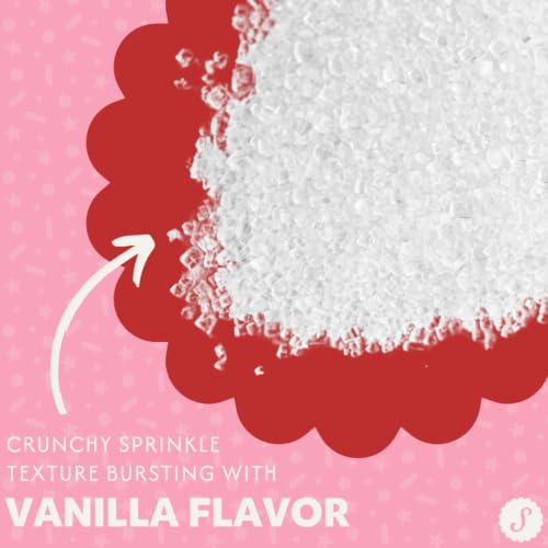 Image of Sweets Indeed Sprinkles, Edible Sprinkle Sugar Mix, Perfect for Cake Decorations, Baking, Ice Cream, Cookies, Cupcake Topper (Vanilla)