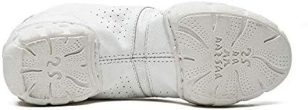 Skazz by Sansha Womens Dance Studio Exercise Sneakers Leather TPR Split-Sole Boomerang, White, 7 | Image 1