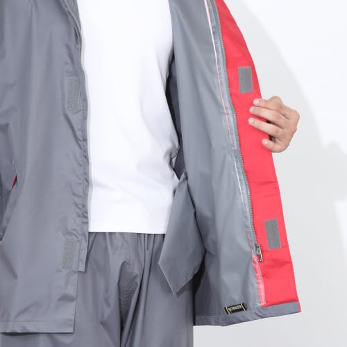 Image of Shasmi Men's Raincoat for Men Waterproof with Hood | Premium Polyester Rain Suit for Bike Riders | Leak Proof Full Body Rainwear Set with Pants | Heavy Duty Zipper (Rainy 290)