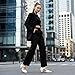 LIURUIJIA Women's Elegant Low Heel Dress Shoes Ankle Strap Closed Toe Elegant Work Business Pumps White Matte 40 US 8