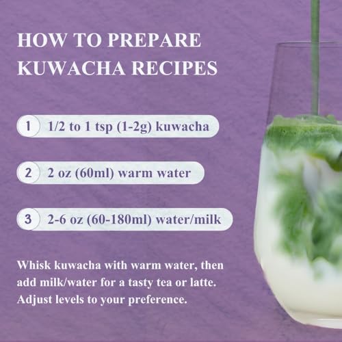 Image of YEDOENSIS Kuwacha Powder - Organic Japanese Mulberry Leaf Tea Powder, Vegan, Gluten-Free, Caffeine-Free (40g)