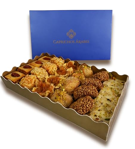NUEVO SURTIDO DE PASTELES GOURMET DE 500 gr. Descubre el sabor exquisito de los pasteles artesanos marroquíes de Caprichos Árabes y déjate cautivar por una experiencia llena de tradición y encanto.