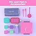 OmieBox Bento Box for Kids - Insulated Bento Lunch Box with Leak Proof Vacuum Insulated Food Jar - 3 Compartments, Two Temperature Zones (Unicorn Pink)