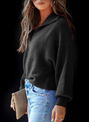 Dokotoo Women's Sweater Long Sleeve Polo V Neck Knitted Pullover 2023 Casual Fashion Sweater Tops4