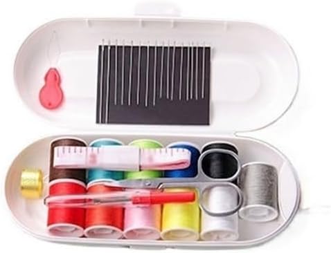 LWECMGSA Plastic Needle and Thread Box Set Home Portable Sewing Kit Magnetic Attachment Multi-Functional Tools