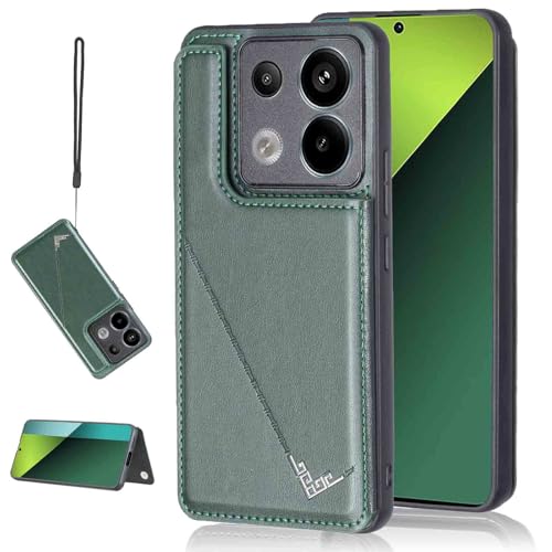 �yAqier�z�݊��� Redmi Note 13 Pro 5G �p�i�_���O���[��) �V���I�~ ���b�h�~�[13�v�� 5g �X�}�z�P�[�X �w�ʃJ�[�h ���[ �y�� ���@�\ �蒠�^�J�o�[ �V���I�~note13pro GREEN