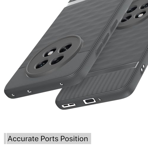 Image of Pikkme Back Cover for Oppo F31 Pro Plus 5G Camera Protection 3D Hexa Cube Design Silicone Protective Bumper Case (Grey)
