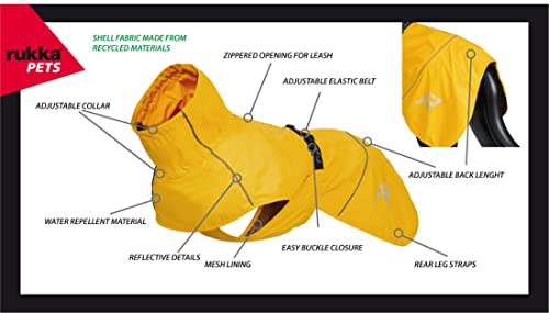 Rukka Pets HAYTON ECO Regenmantel für Hunde Klassisch Rot 60