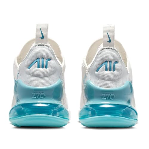 Nike Air Max 270 Big Kids' Shoes (Denim Turquoise/Light Silver/Soft Pearl)4