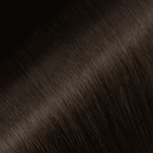 Image of LaaVoo Long Weft Tape in Hair Extensions Human Hair Genius Tape Extesnions Brown Human Hair Tape on Weft Extensions for Women 24inch 50G