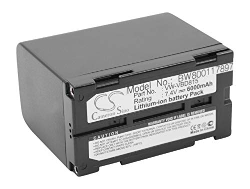 Batterie Panasonic VW-VBD815 vhbw 6000mAh pour filmer vos voyages