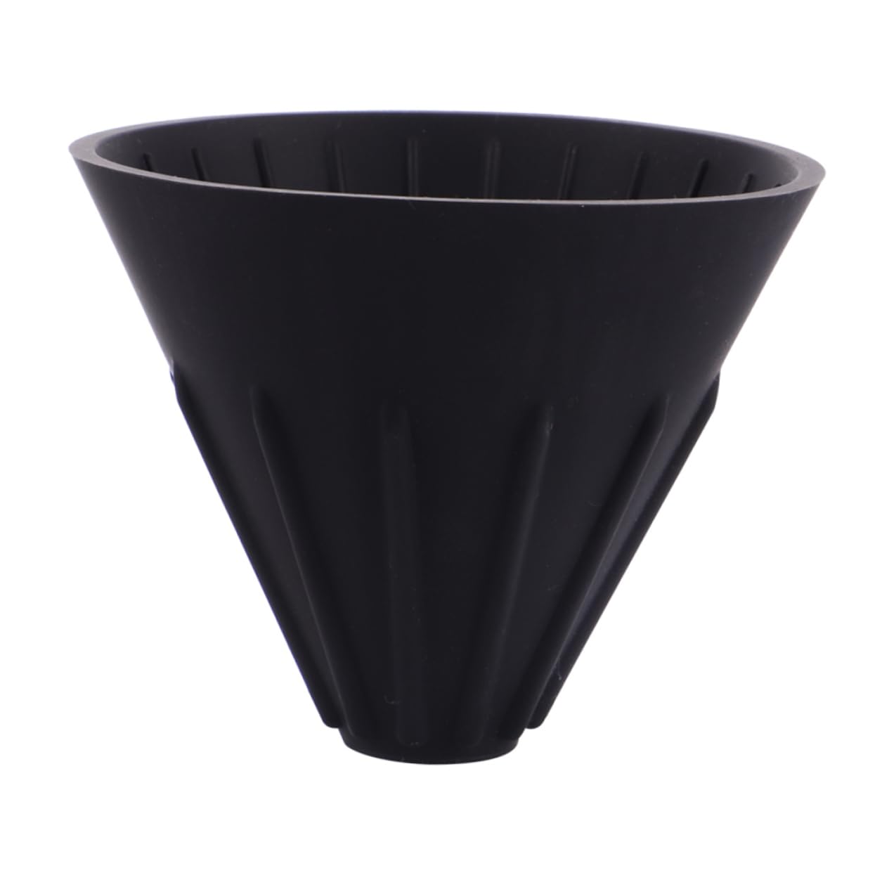 KALLORY Practical Durable Silicone Coffee Funnel Reusable Coffee Filter Strainer for Home Brewing Lightweight and Tool Safe