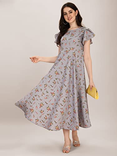 Image of QIQI Women's Crepe A-Line Maxi Casual Dress