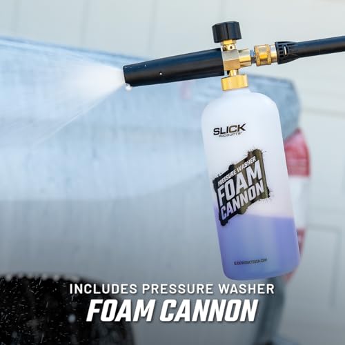 Image of Slick Products Wash & Wax + Pressure Washer Foam Cannon - 64 oz