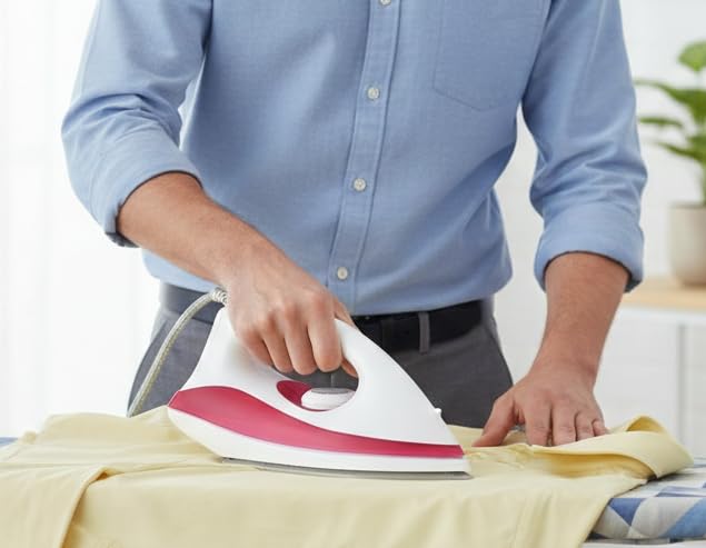 Image of Phuket Dry Iron 1000 watts | Premium Press | Electric iron for clothes | Anti Bacterial German Coating Technology | Powerful Heating | Perfect for gifting | Premium Iron | Red
