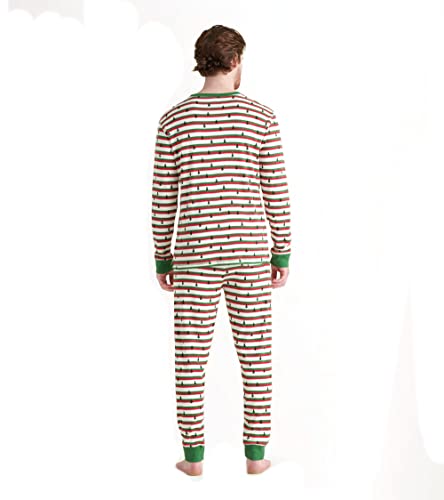 Hatley Holiday Lights Candy Stripes and Pines Family Pajamas2