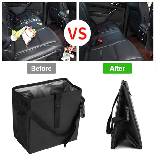 Image of Mandark Car Trash Can, Waterproof Leakproof Vehicle Hanging Storage Bag with Large Capacity, Collapsible Automotive Interior Garbage Container Accessories, Universal for SUV, Sedan, Truck