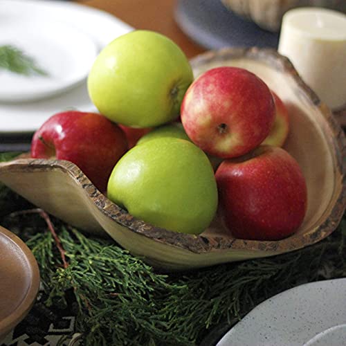Roro 10 In Mango Wood Fruit Bowl With Bark Edges Made From Sustainable Orchard Wood #TOP6