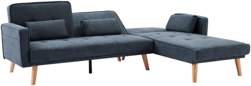 Convertible Sectional Sofa Sleeper, Right Facing L-Shaped Sofa Counch for Living Room- Chaise for Living Room Furniture