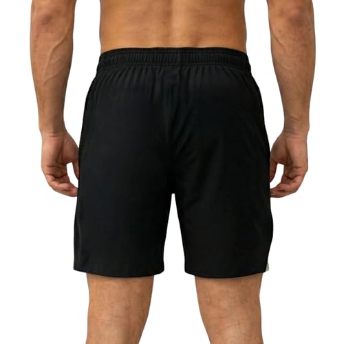 Image of NEVER LOSE Stylish Shorts for Men with Dual Color Design & Side Cut, Gym Shorts Men Workout, Running Shorts, Comfortable Sports Bermuda Shorts