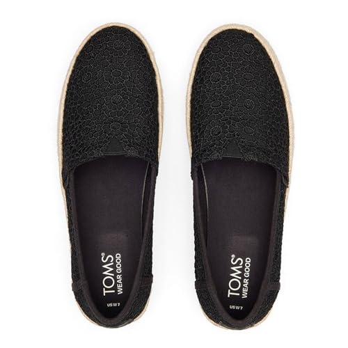 Image of TOMS Women's Valencia Denim Plaform Espadrille Flat Platform