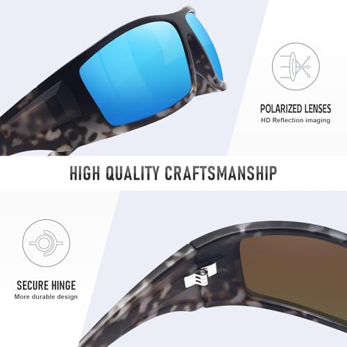Image of Polarized Sports Sunglasses for Men Women,Driving Fishing | UV400 Protection Anti-Glare Lens, Wrap Around Sunglasses for Cycling,Hiking,Golf & Outdoor Sports Unbreakable Frame