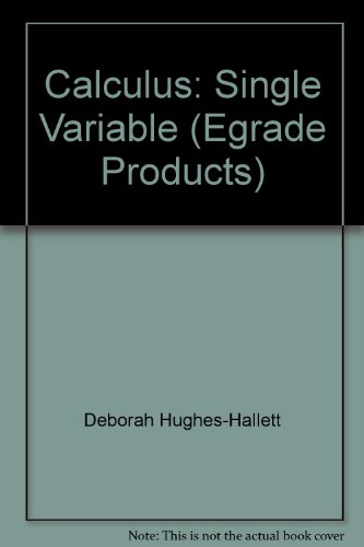 Calculus: Single Variable (Egrade Products) 0471728683 Book Cover