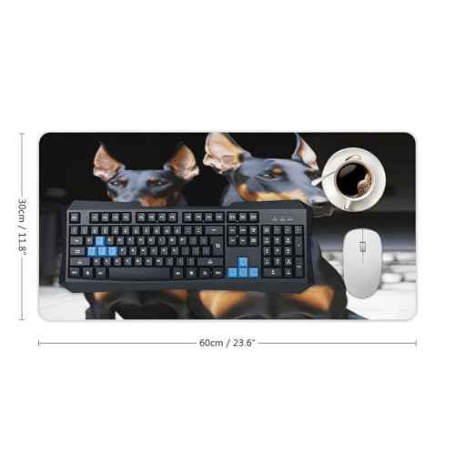Doberman Desk Mat Mouse Pad grande antideslizante miniatura 2