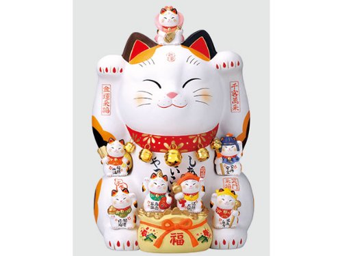 Amazon.co.jp: 錦彩七福神招き猫（20号） : ホーム＆キッチン