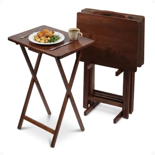 PJ Wood 5-Piece Folding TV Trays
