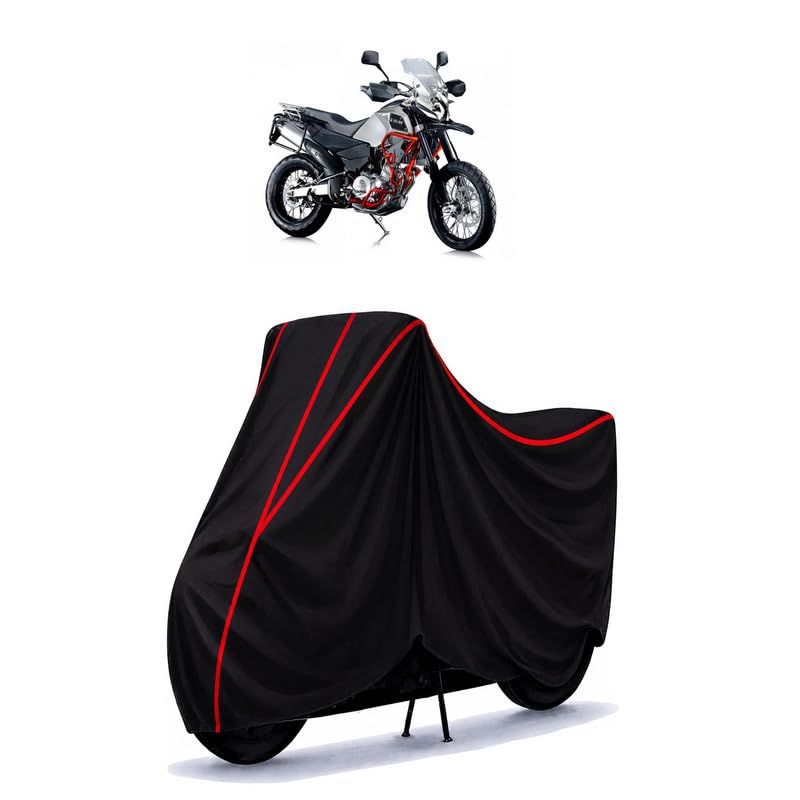 Image of SWM Superdua X Specs Water Resistant Bike Cover for All Motorcycles & Rain | Heavy Duty Taffeta Fabric | UV Protection, Dustproof, Scratchproof | All Weather Two Wheeler Body Cover with Elastic Bottom