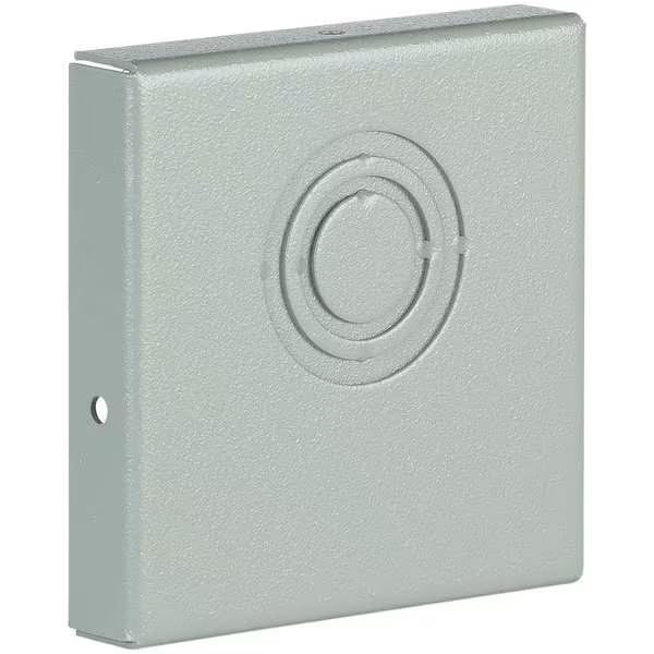 Wireway, End Cap, 4x4 Sq in, Steel, Gray