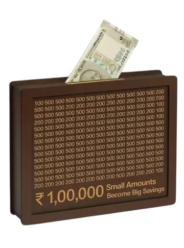 Wooden Money Saving Box, Piggy Bank for Adults & Kids, Cash Savings Box for ₹50000 ₹100000 ₹200000 with Counter, Hundial Saving Challenge SST_Money_Bank_134-image-30